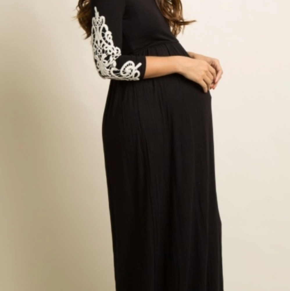 Maternity Pinkblush Black Maxi